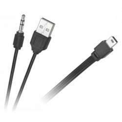Kabel miniUSB na Jack 3,5mm i USB - 45cm