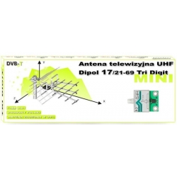 ANTENA Tri-Digit MINI 17/21-69 DVB-T - WZMACNIACZ LNA-101