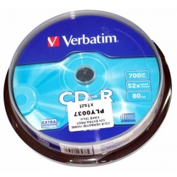 CD-R VERBATIM 700MB 52X EXTRA PROTECTION - 10 szt
